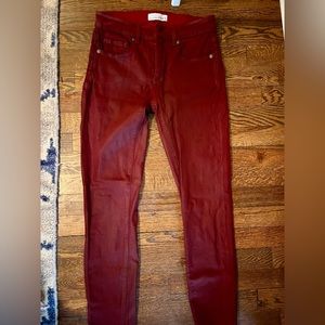Loft Red Coated Pants